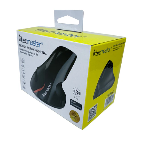 Mouse Vertical Ergonómico Inalámbrico Recargable Tecmaster Color Negro 6
