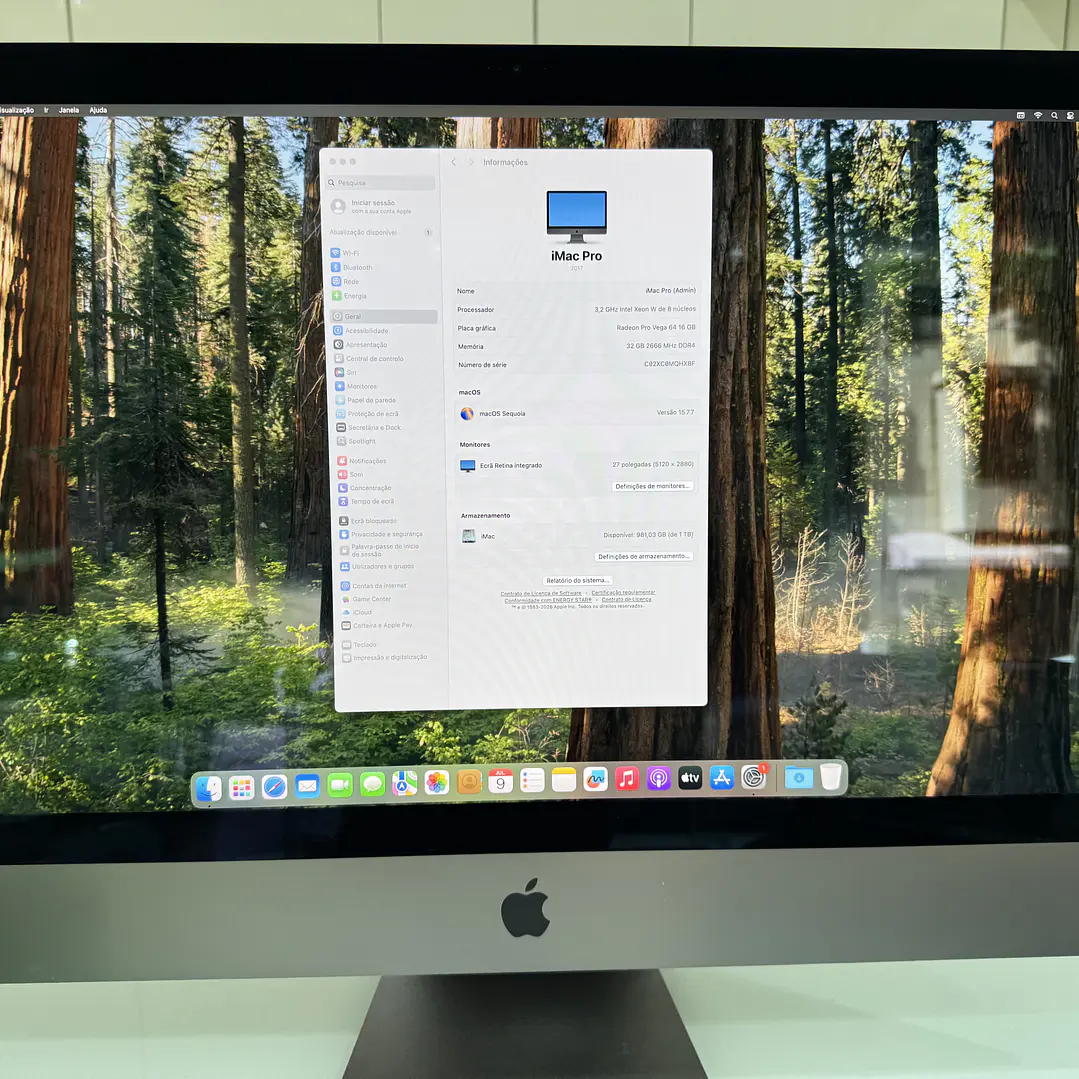 iMac Pro Late 2017 5K Intel(R) Xeon(R) W-2140B CPU @ 3.20GHz 32GB RAM 1TB SSD 1