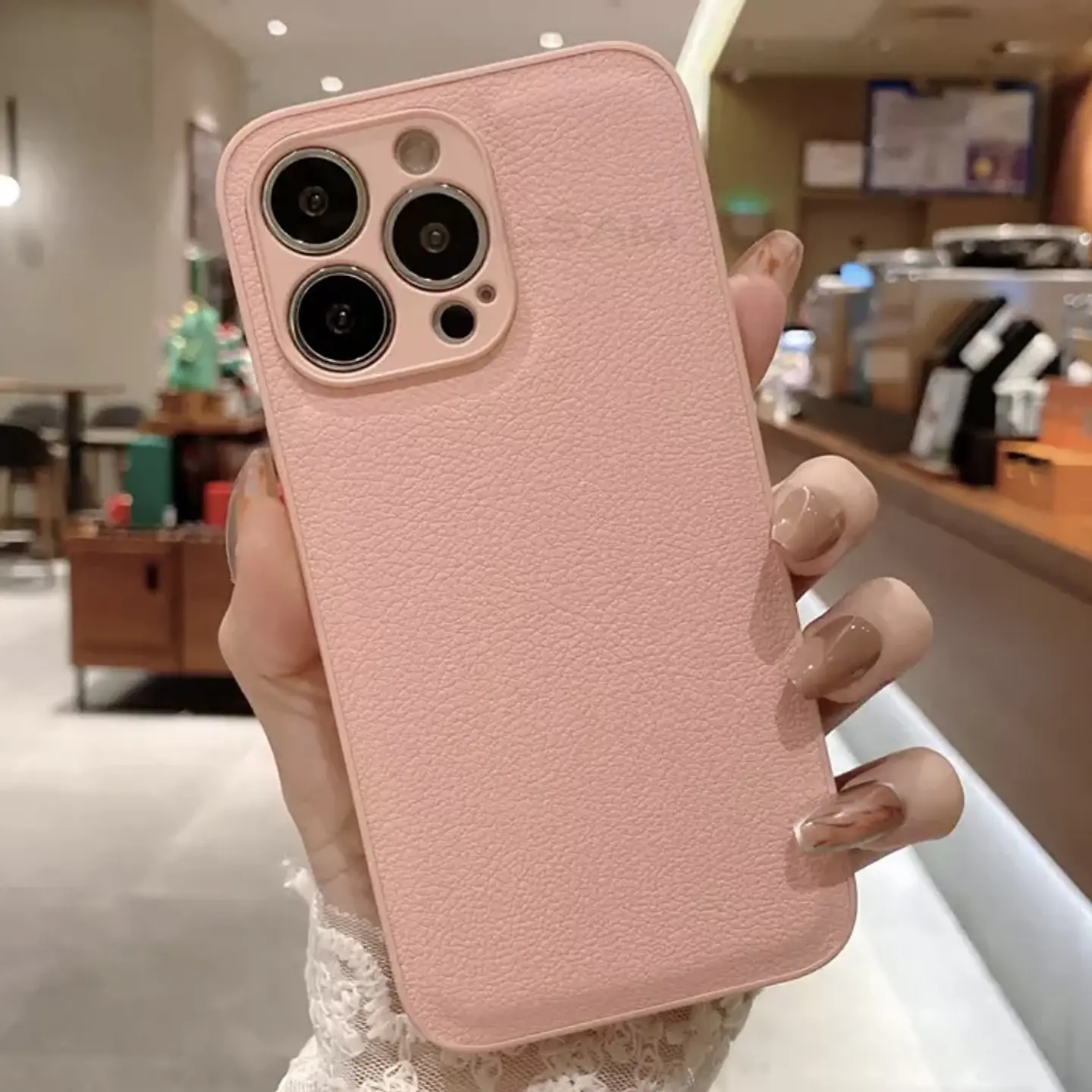 Carcasa De Eco-Cuero Personalizada Para Iphone  12