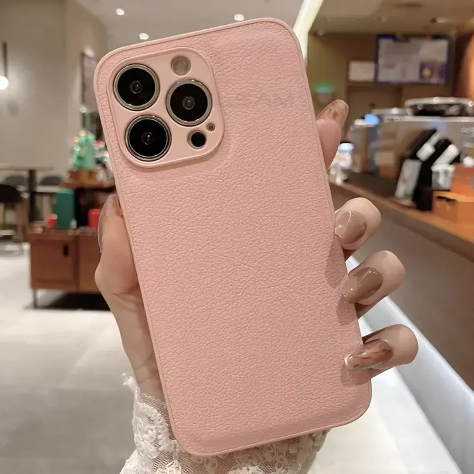 Carcasa De Eco-Cuero Personalizada Para Iphone  12
