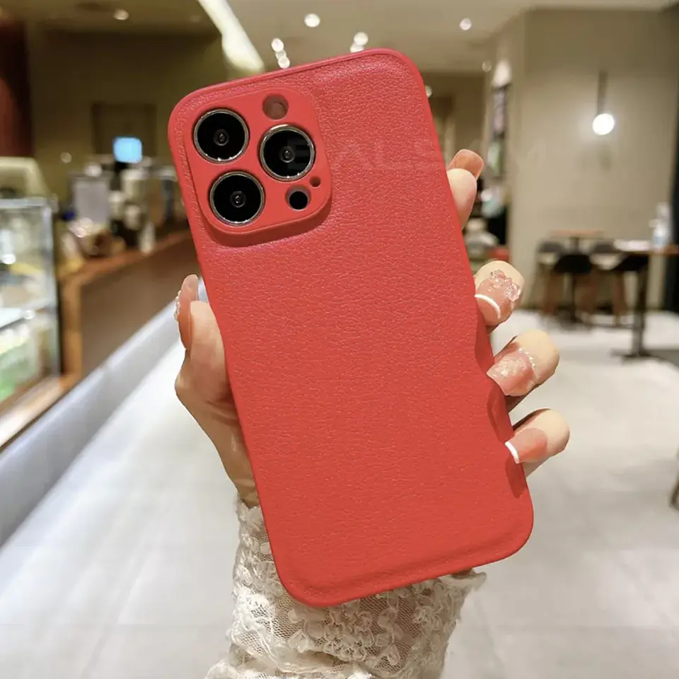 Carcasa De Eco-Cuero Personalizada Para Iphone  13