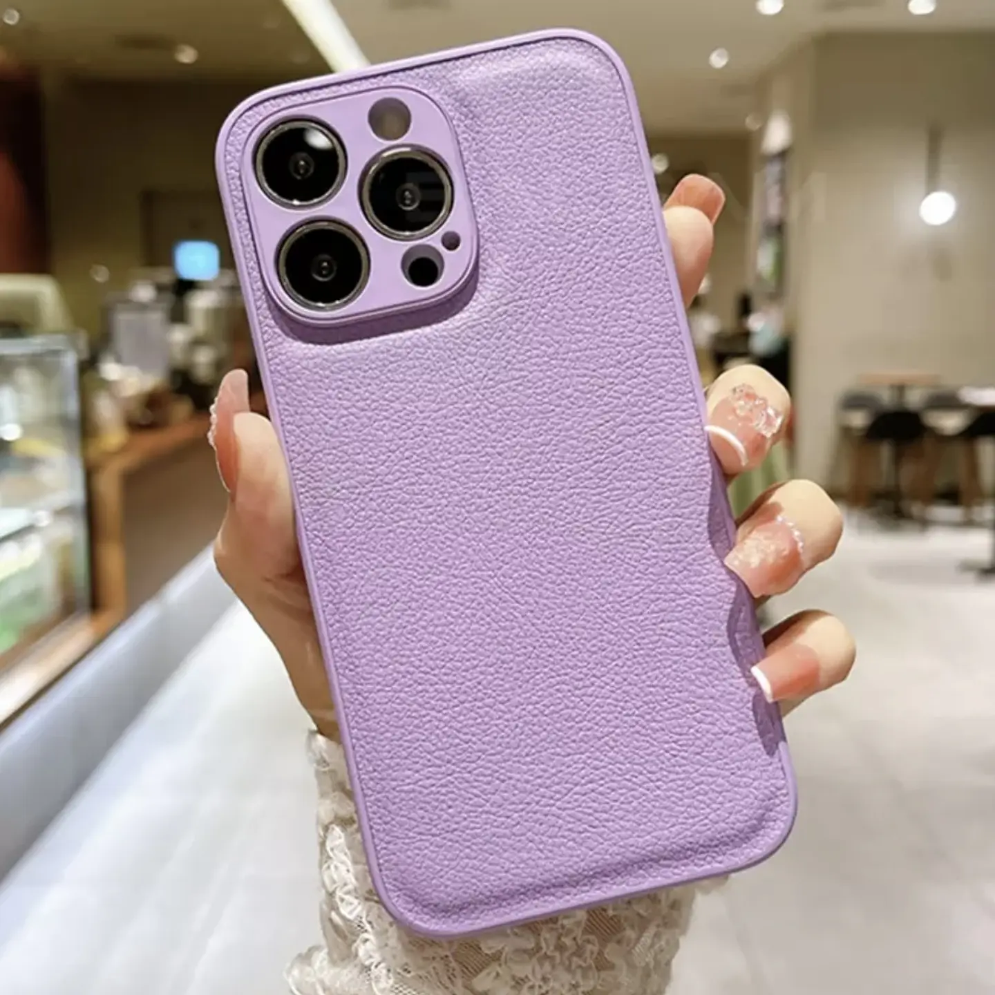 Carcasa De Eco-Cuero Personalizada Para Iphone  14