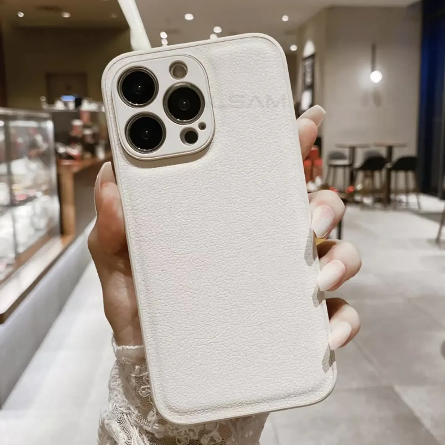 Carcasa De Eco-Cuero Personalizada Para Iphone  15