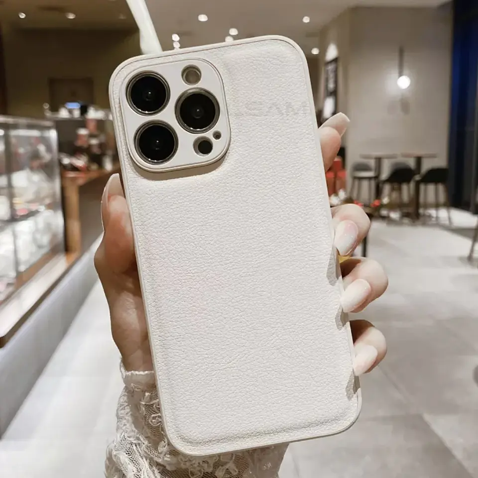Carcasa De Eco-Cuero Personalizada Para Iphone  15
