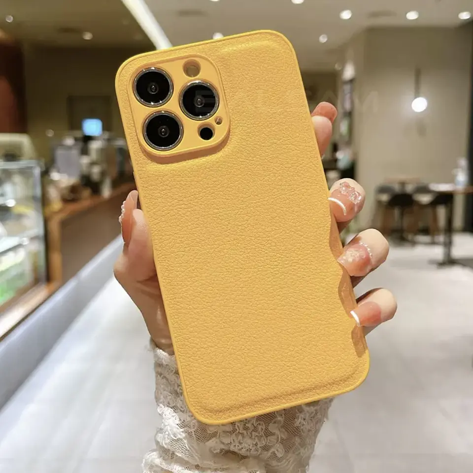 Carcasa De Eco-Cuero Personalizada Para Iphone  16