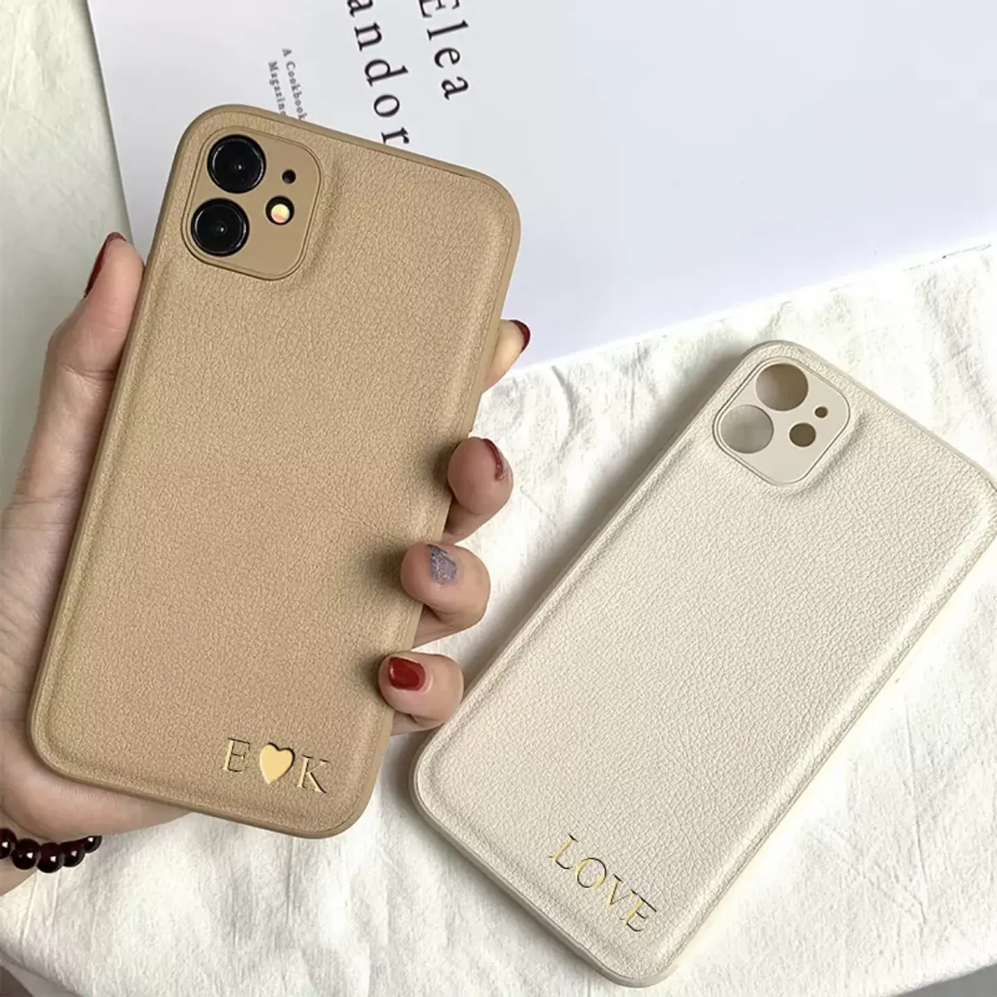 Carcasa De Eco-Cuero Personalizada Para Iphone  5