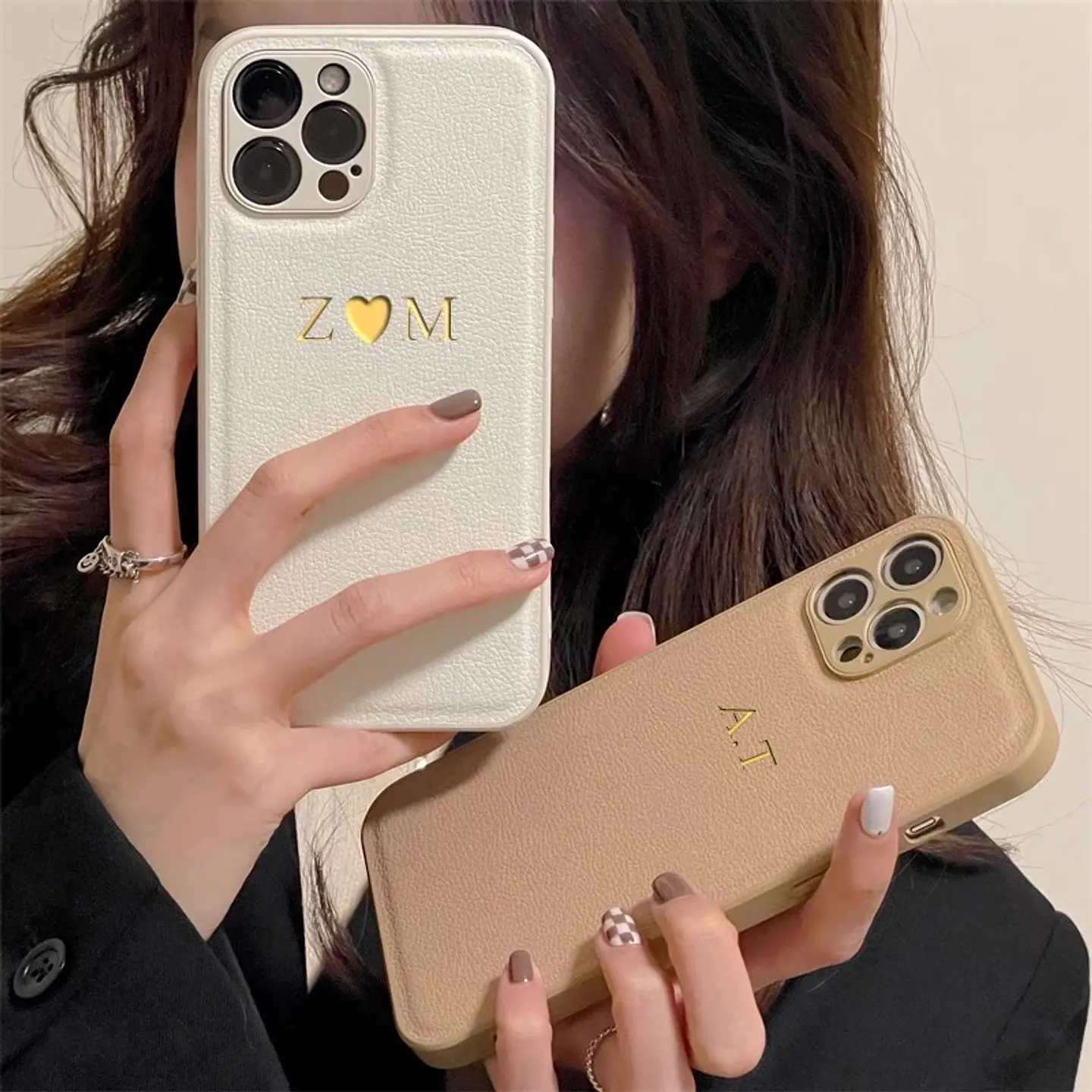 Carcasa De Eco-Cuero Personalizada Para Iphone  3