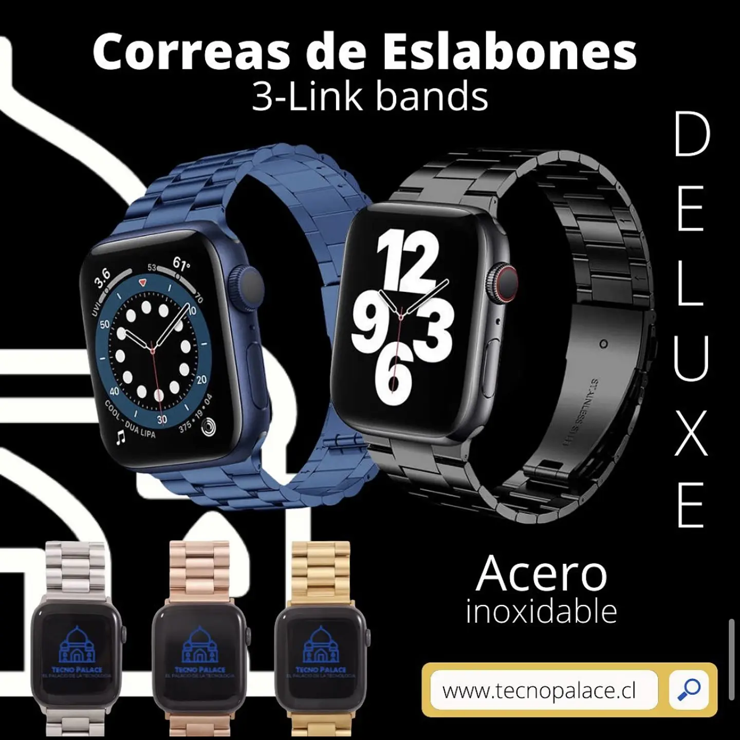 Correas Metálicas De Eslabón Apple Watch 2