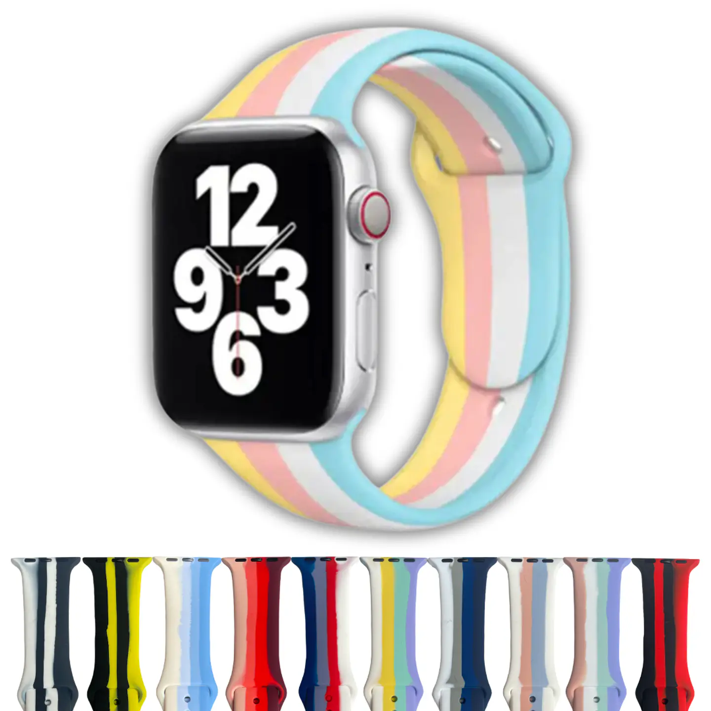 Correas De Silicona Multicolor Apple Watch 1