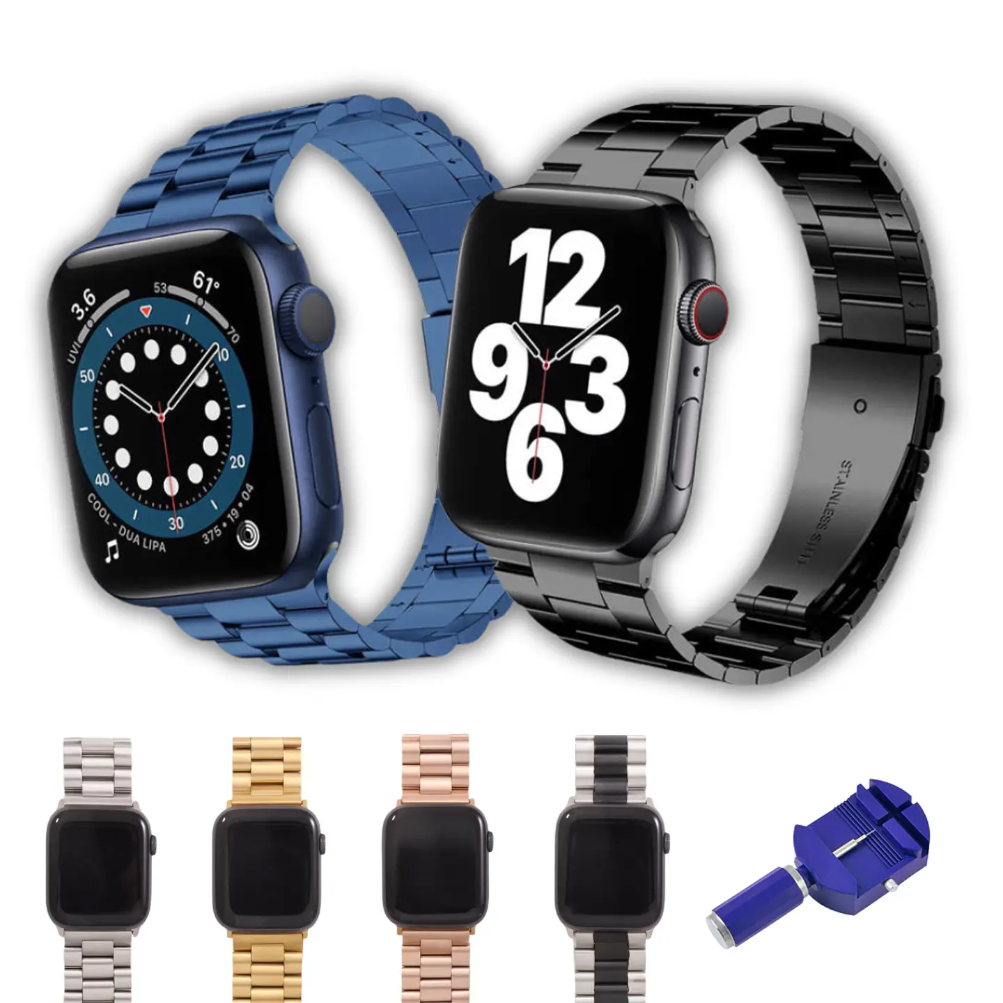 Correas Metálicas De Eslabón Apple Watch 1