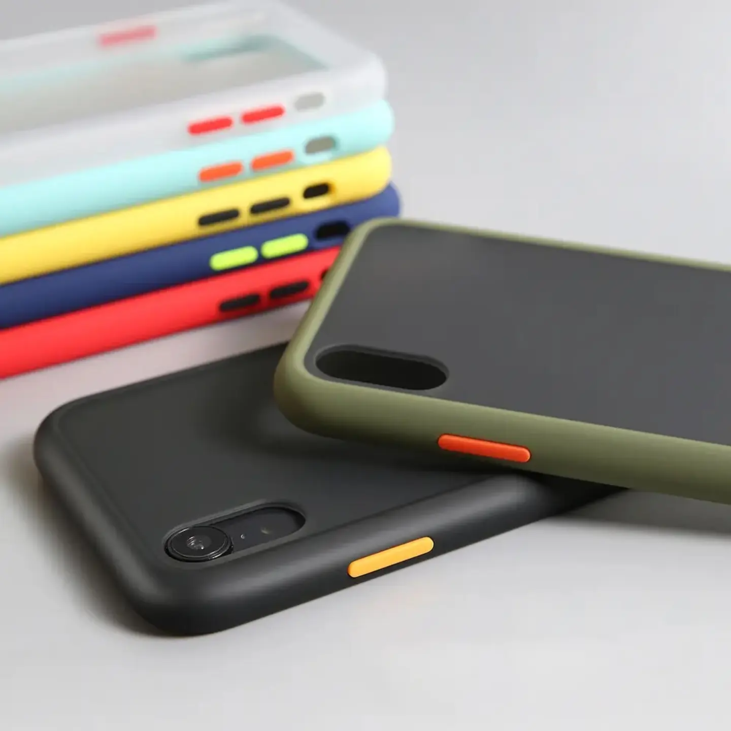 Carcasas Matte Estilo Bumper Para Iphone 1