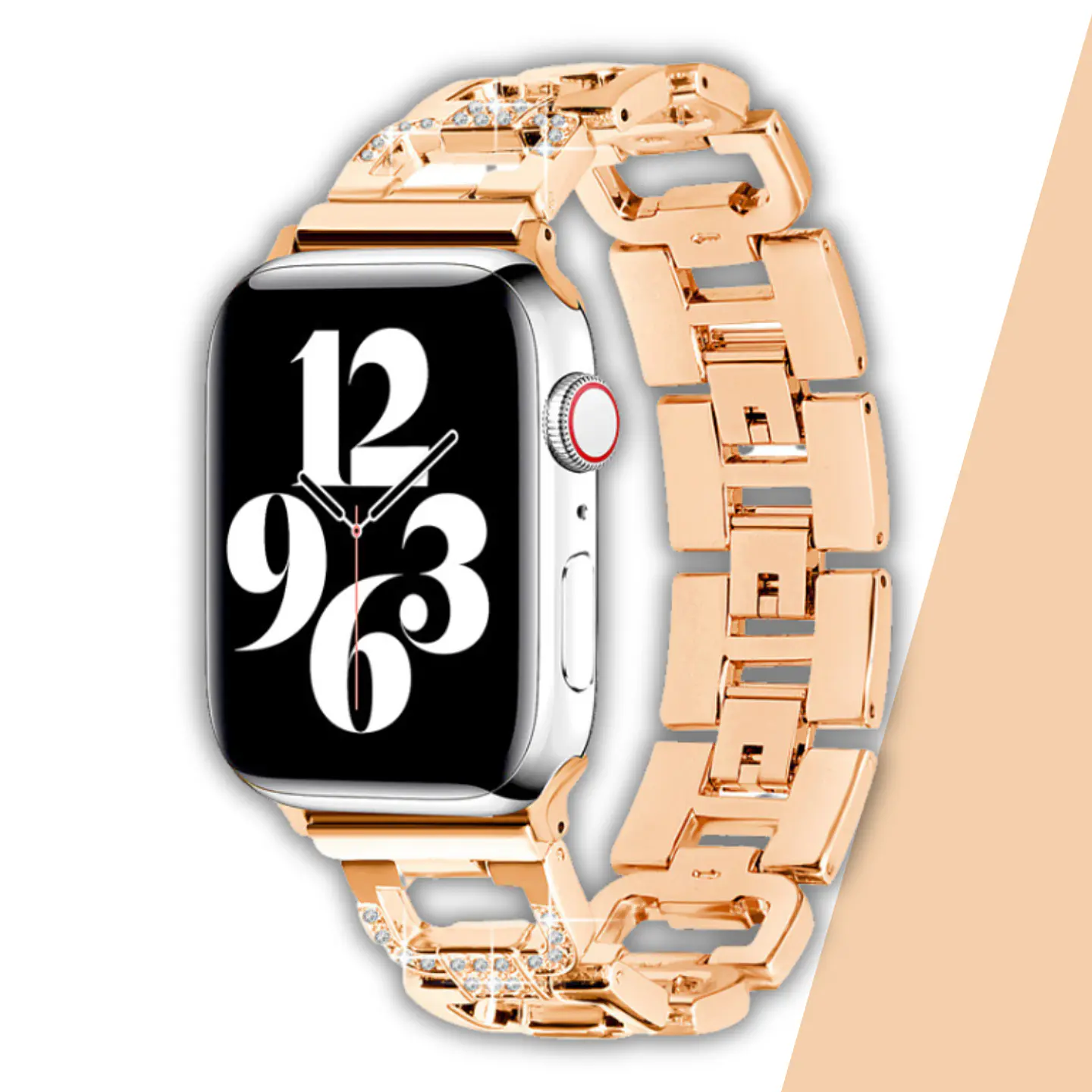 Correas Eslabón Con Diamante Apple Watch 7