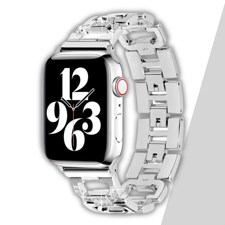 Correas Eslabón Con Diamante Apple Watch 9