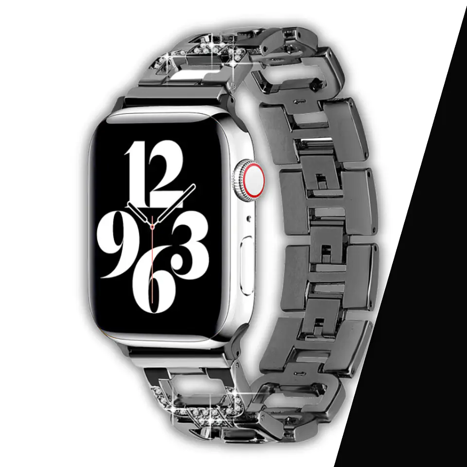 Correas Eslabón Con Diamante Apple Watch 11