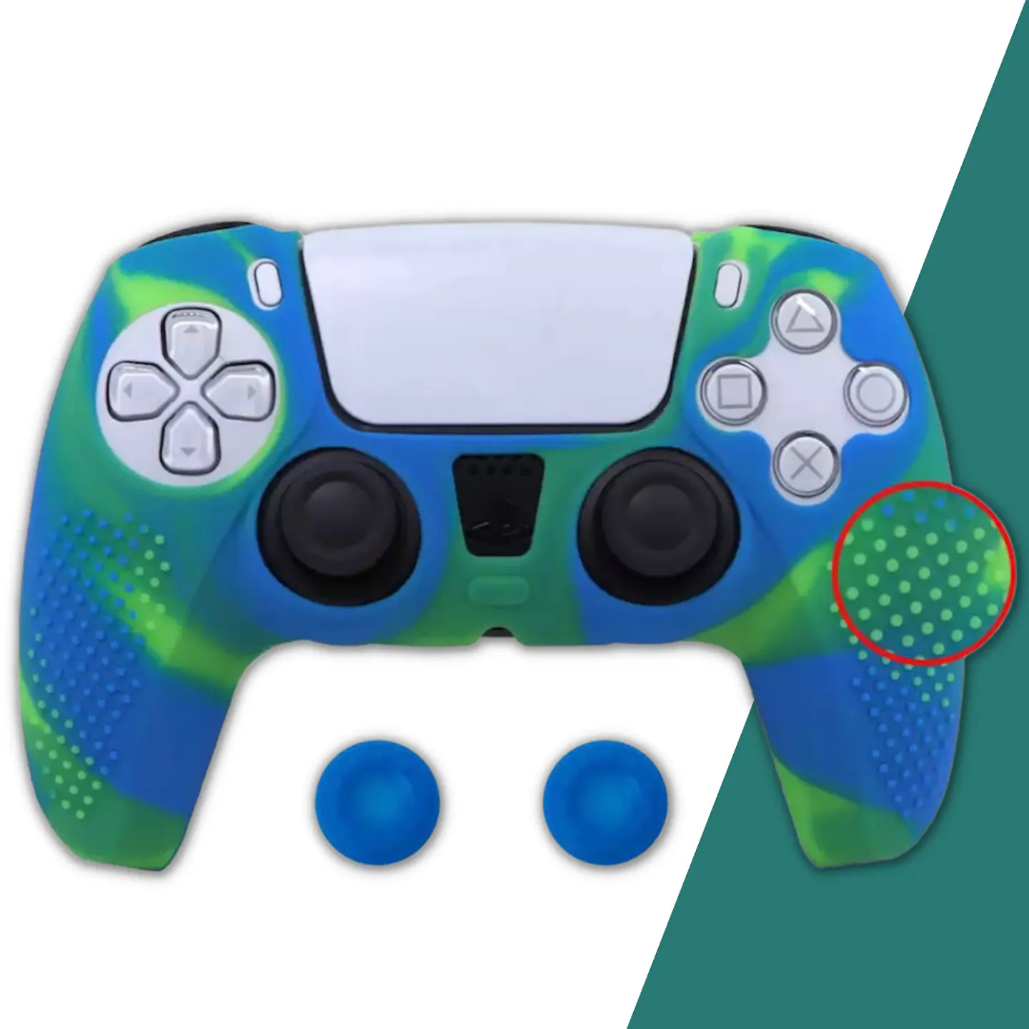 Funda Mando PS5 + Grips  15