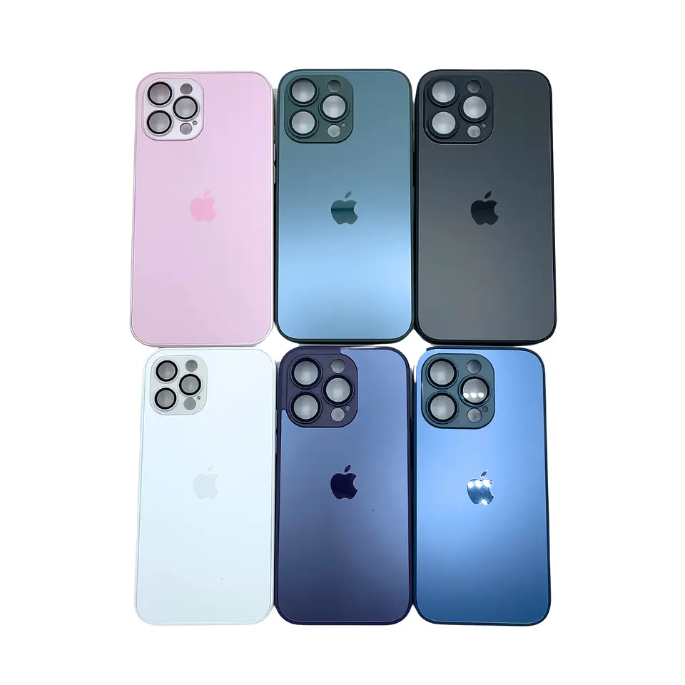 Carcasas De Vidrio Mate Premium Para iPhone 1