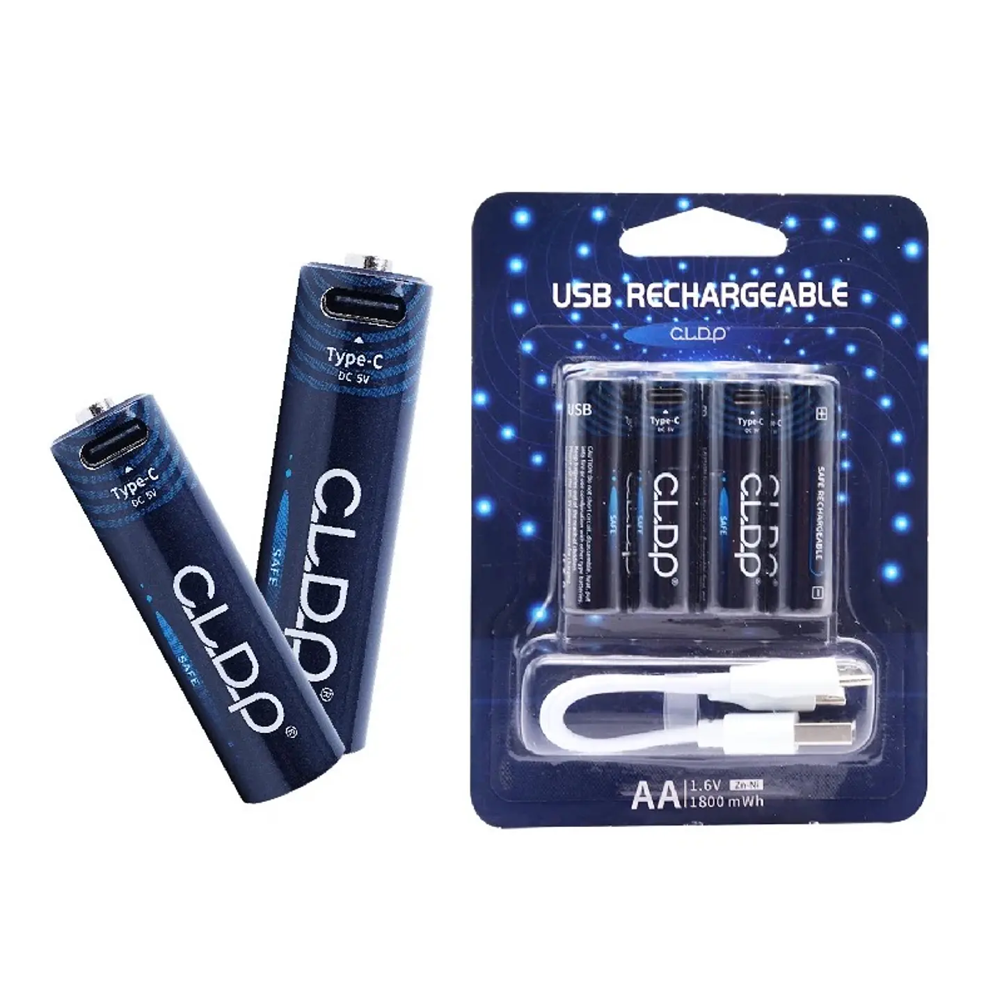 Pilas Recargables Con Cable AAA/AA  1