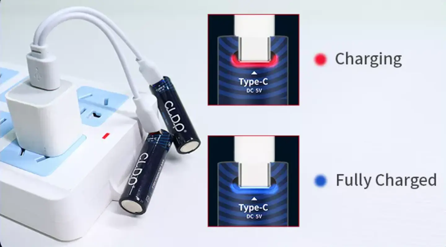 Pilas Recargables Con Cable AAA/AA  7