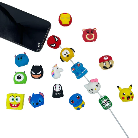 Protectores de Cable Diseños Monitos Animados