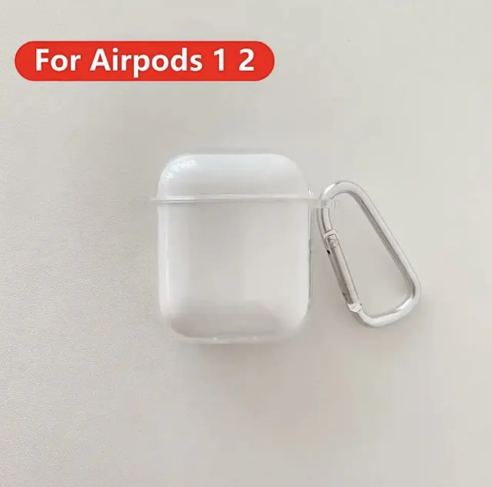 Fundas AirPods Transparentes + Gancho 5
