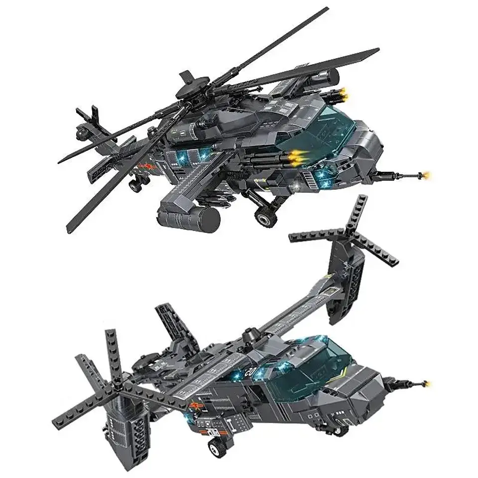 Helicóptero De Combate 2 En 1 (1084 Pcs) 1