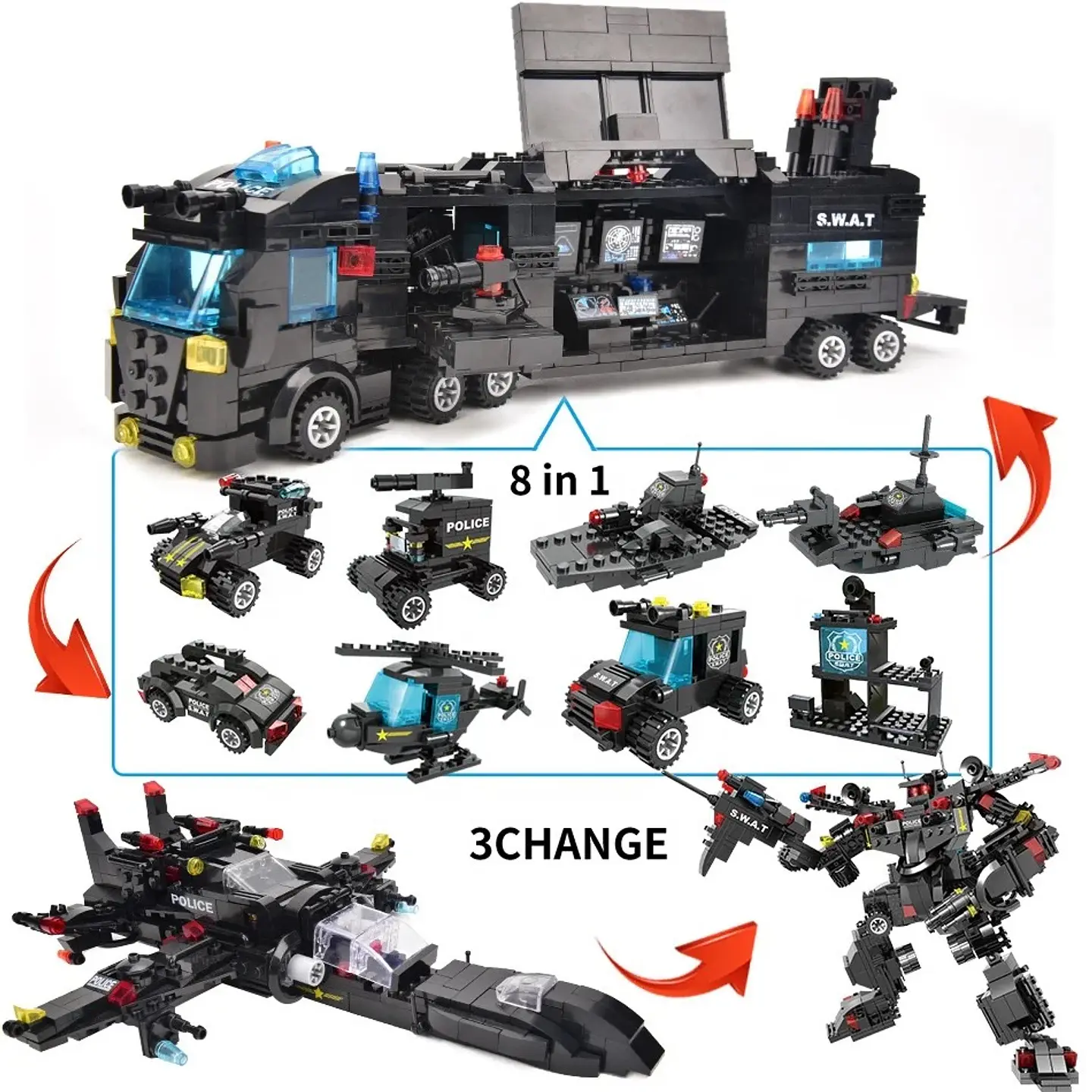 Camion SWAT 8 En 1  (750 Pcs) 4