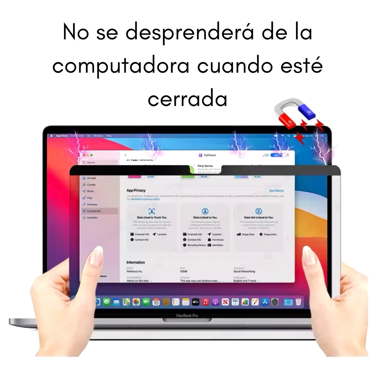 Láminas Privacidad Magnética de Pantalla para MacBook 6
