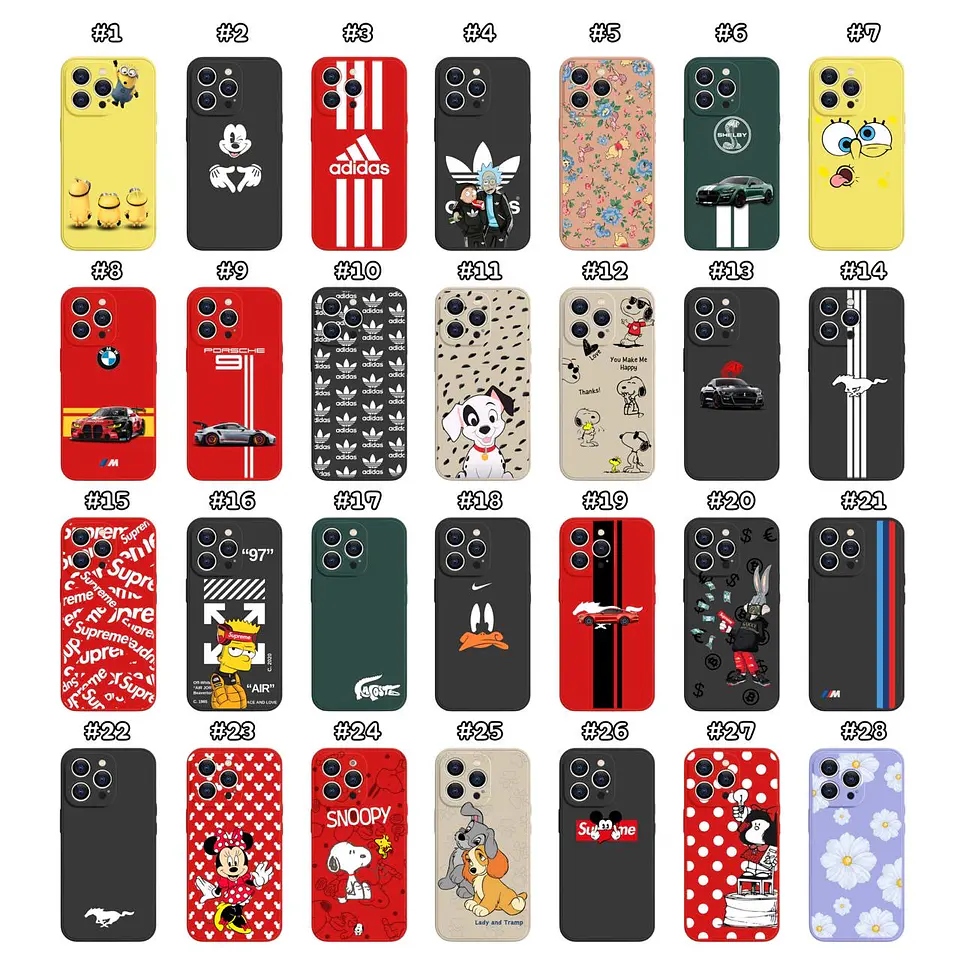 Carcasas De Silicona Diseño #1 Para Iphone 13/13Pro/13Mini/13PM 1