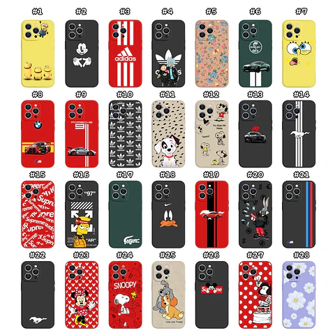 Carcasas De Silicona Diseño #1 Para Iphone 15/15Pro/15Plus/15PM