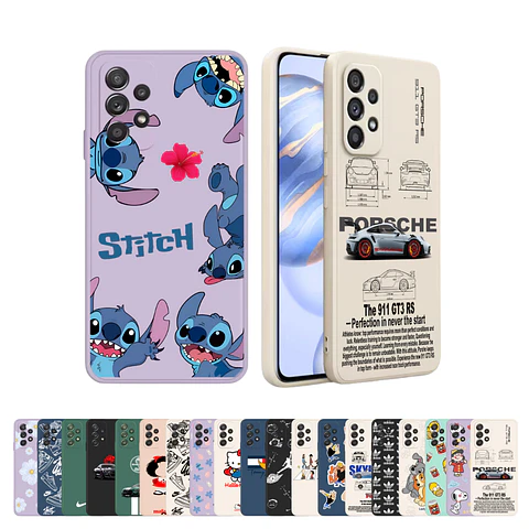 Carcasas Silicona Unicolor Samsung Con Diseño