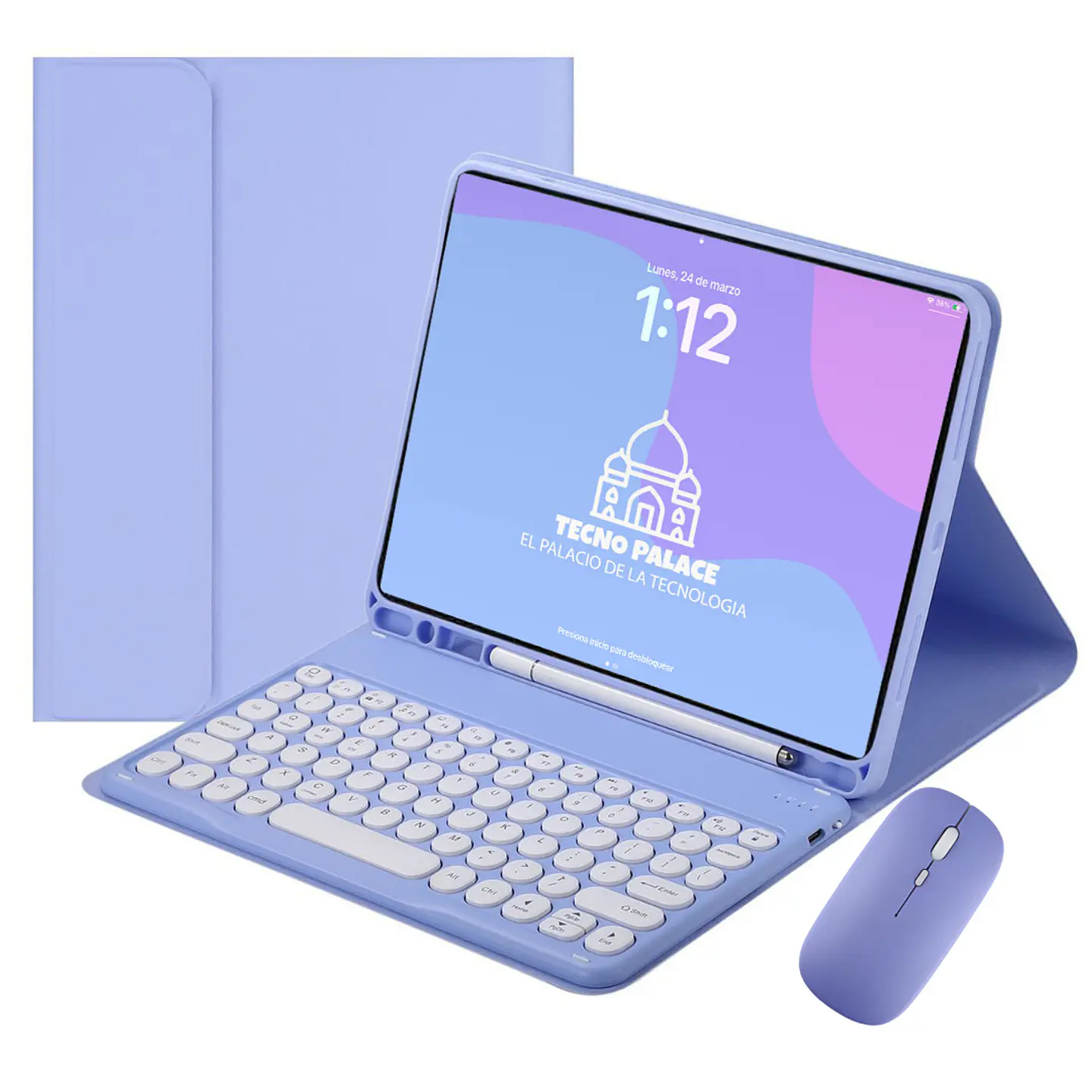 Fundas Tipo Libro Con Teclado 2.0 Para IPad + Mouse 9