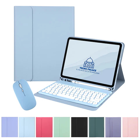Fundas Tipo Libro Con Teclado 2.0 Para Tablet Samsung + Mouse