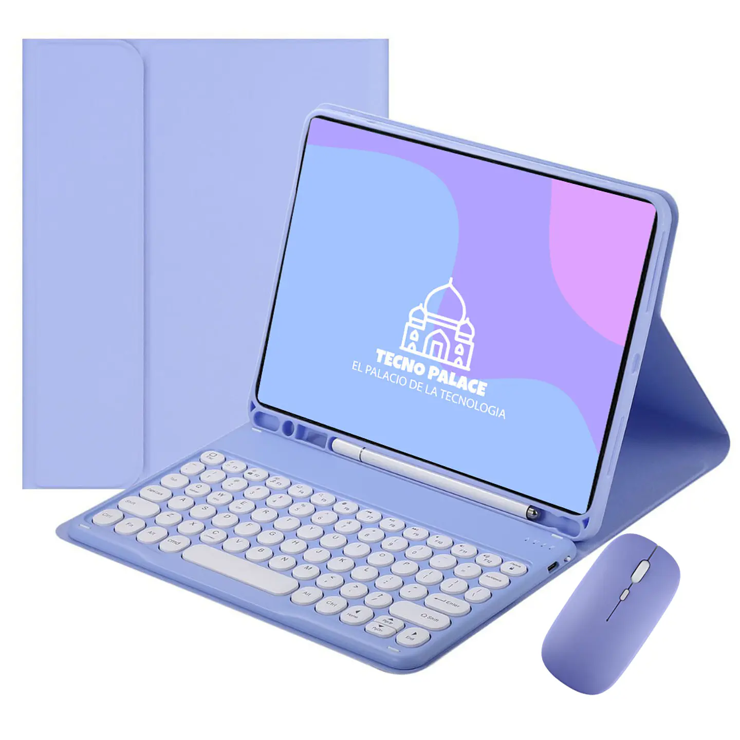 Fundas Tipo Libro Con Teclado 2.0 Para Tablet Samsung + Mouse 9