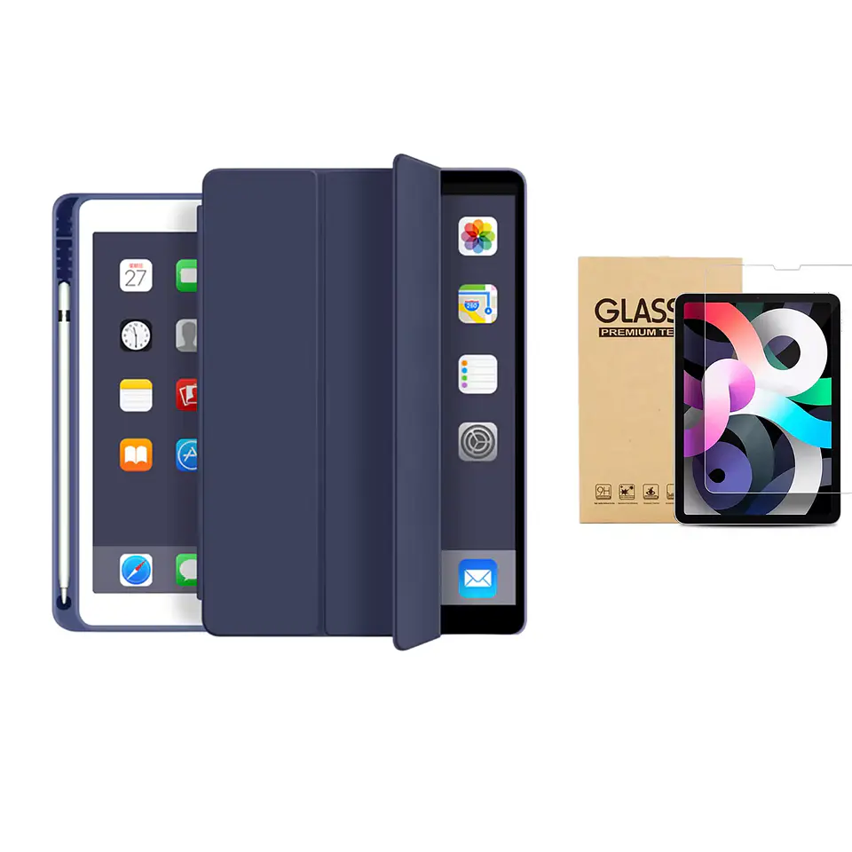 Fundas Smart Cover iPad + Lámina De Vidrio 10