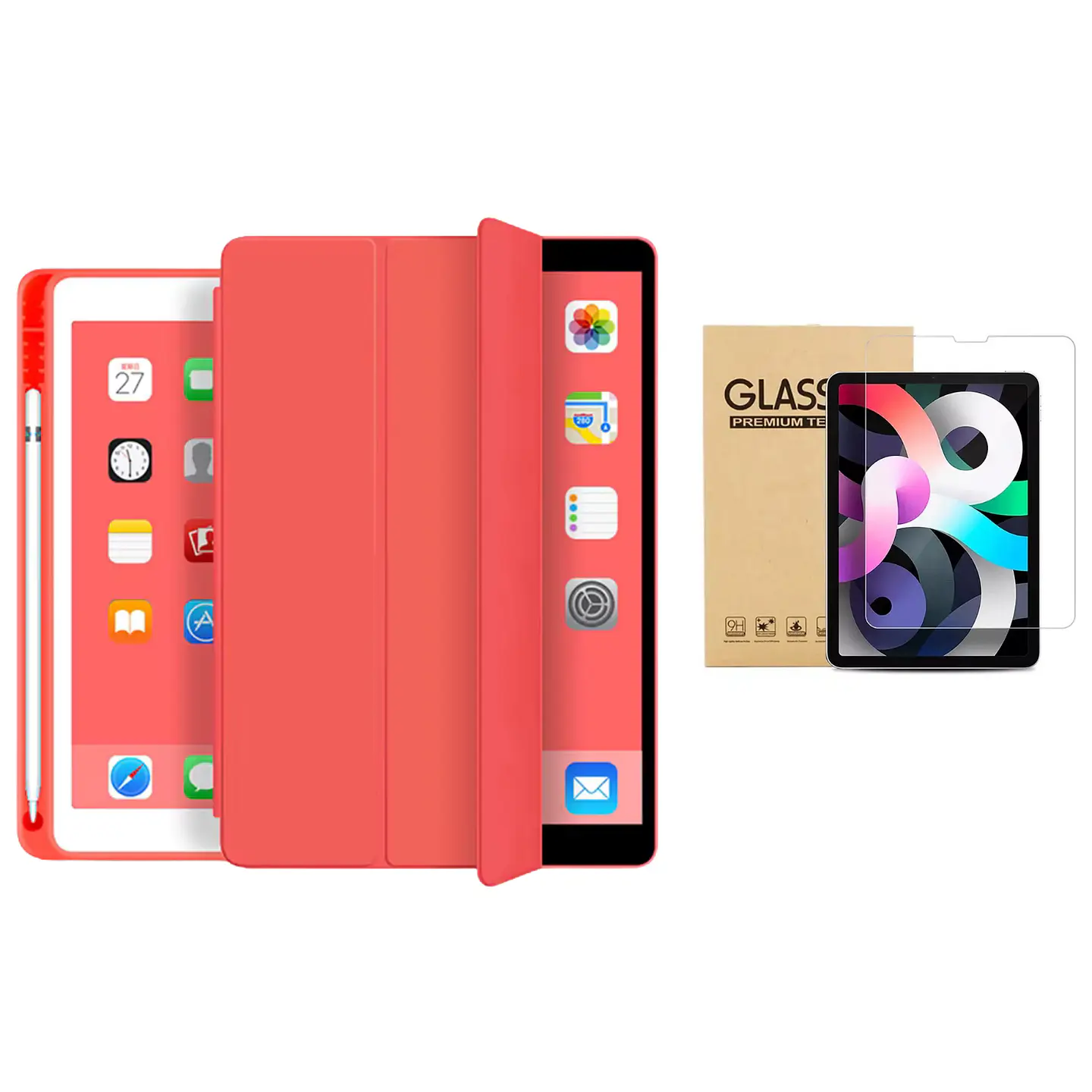 Fundas Smart Cover iPad + Lámina De Vidrio 14