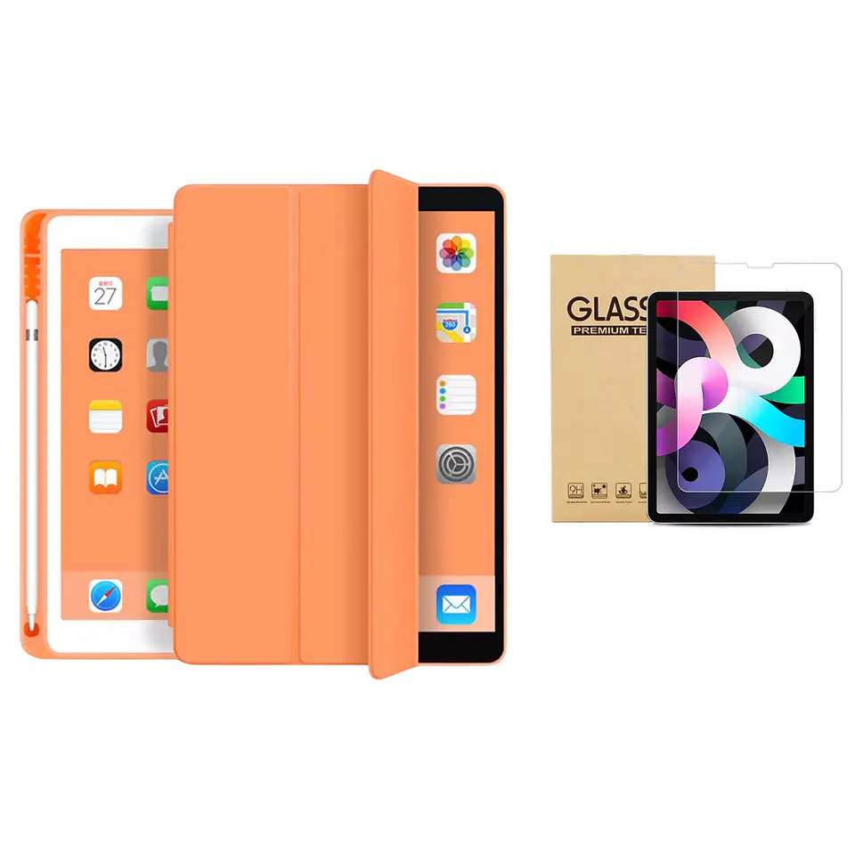 Fundas Smart Cover iPad + Lámina De Vidrio 16