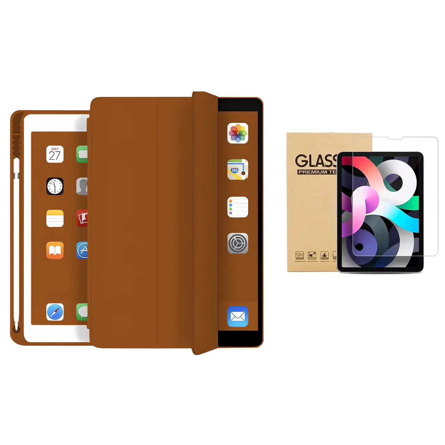 Fundas Smart Cover iPad + Lámina De Vidrio 20