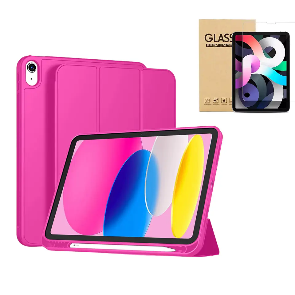 Fundas Smart Cover iPad + Lámina De Vidrio 22