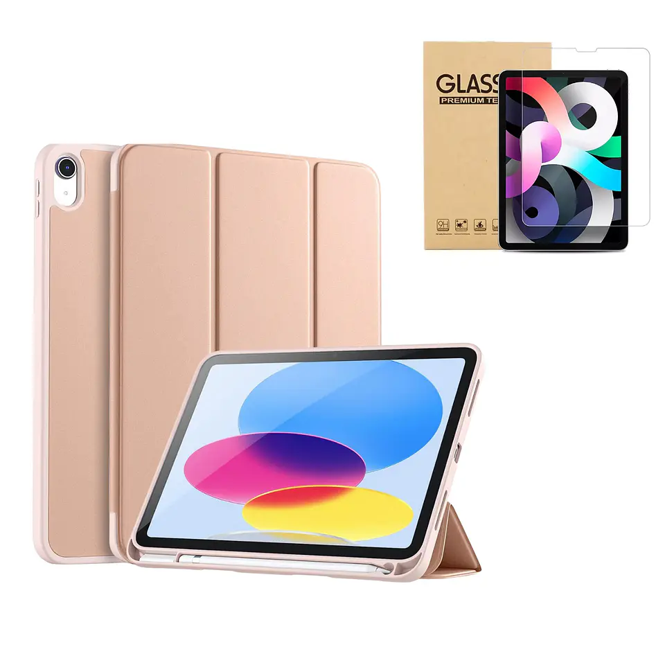 Fundas Smart Cover iPad + Lámina De Vidrio 24