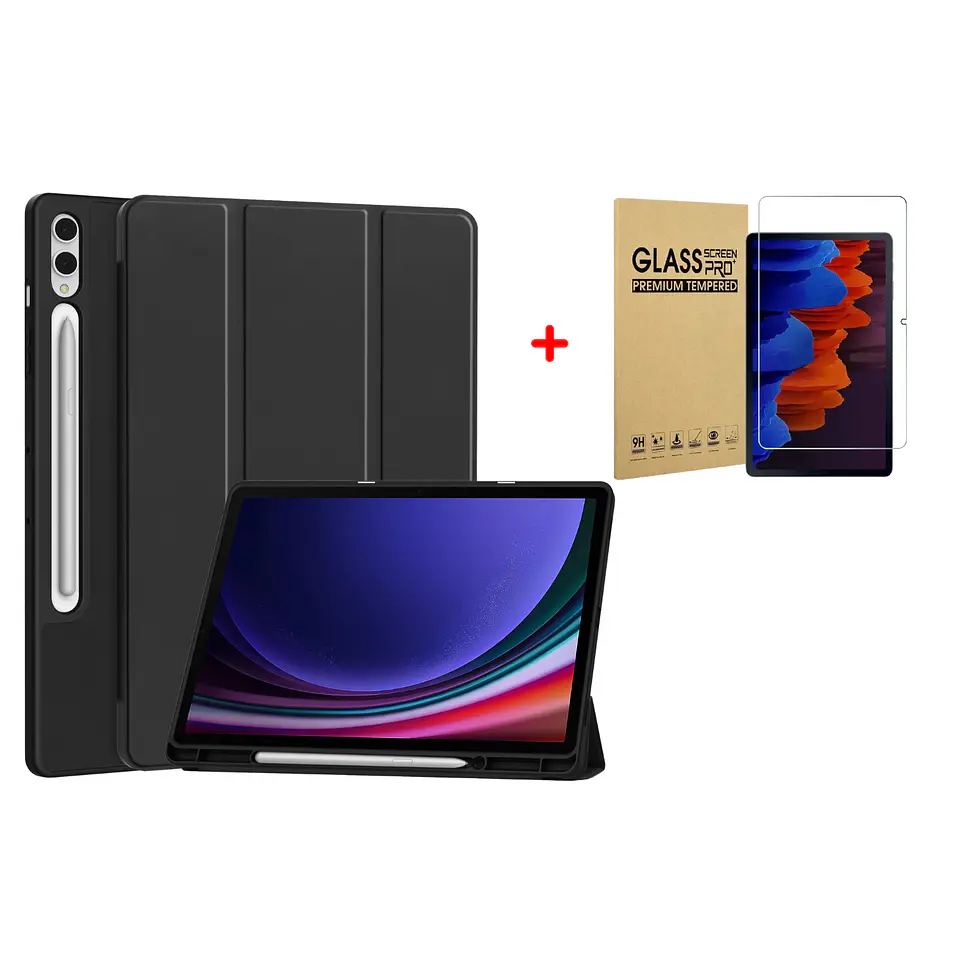 Funda Smart Cover + Lamina Vidrio Para Galaxy Tab 7