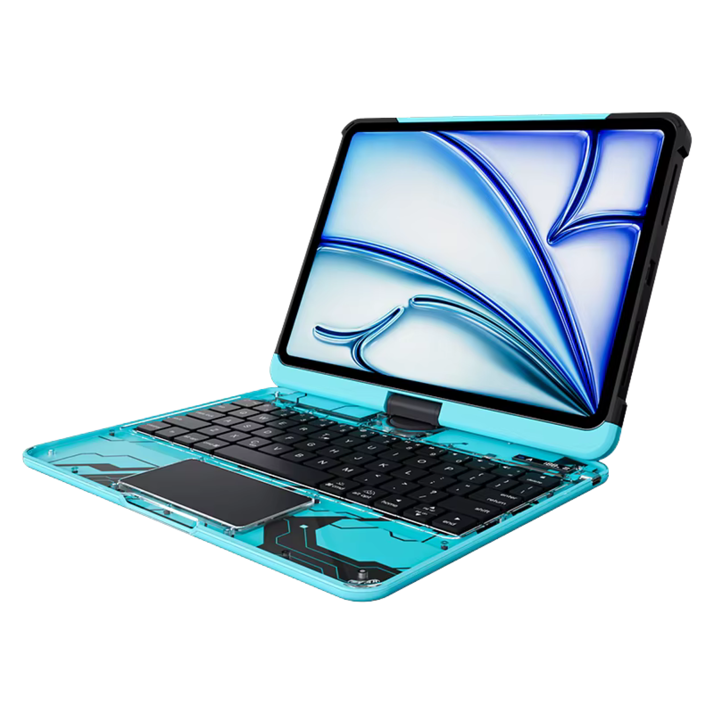 Funda iPad Estilo Cibernético con Teclado 360° y Touchpad 5