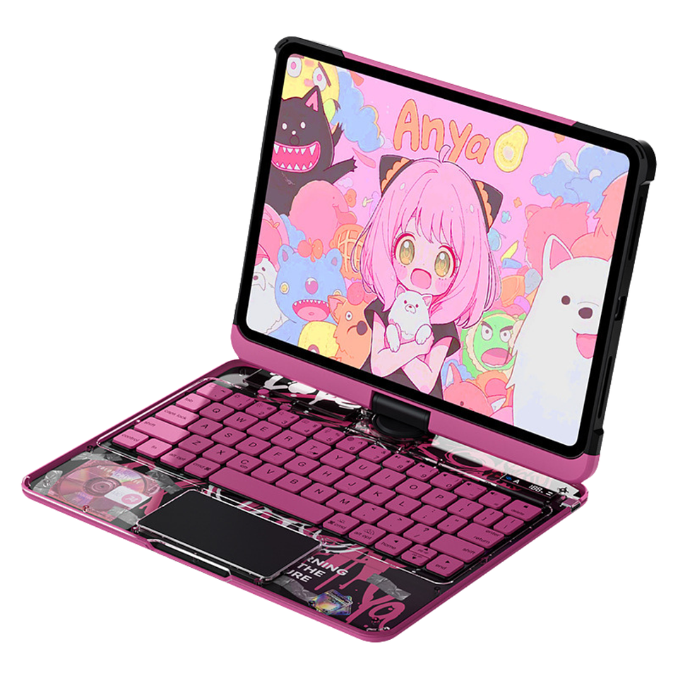 Funda iPad Estilo Cibernético con Teclado 360° y Touchpad 6