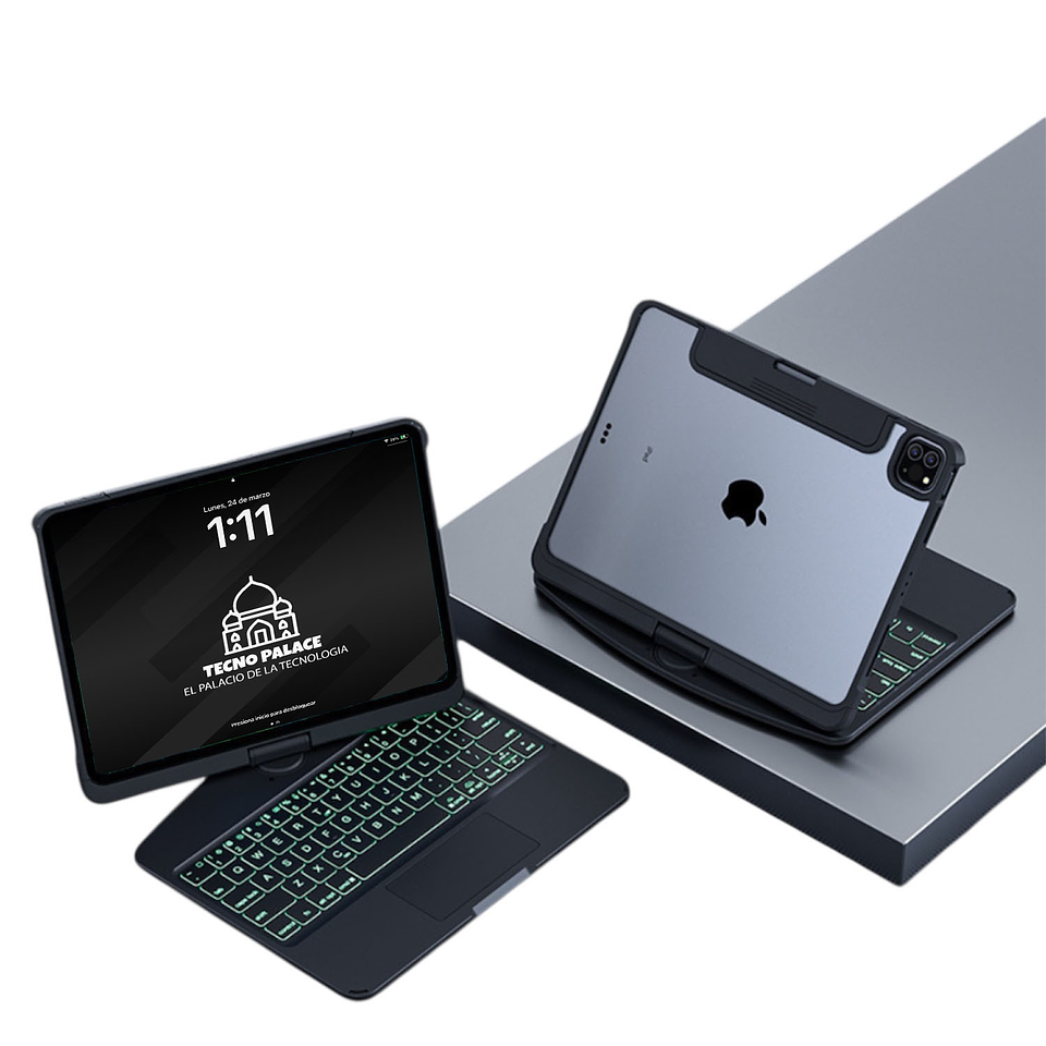 Funda iPad con Teclado 360° y Touchpad 8