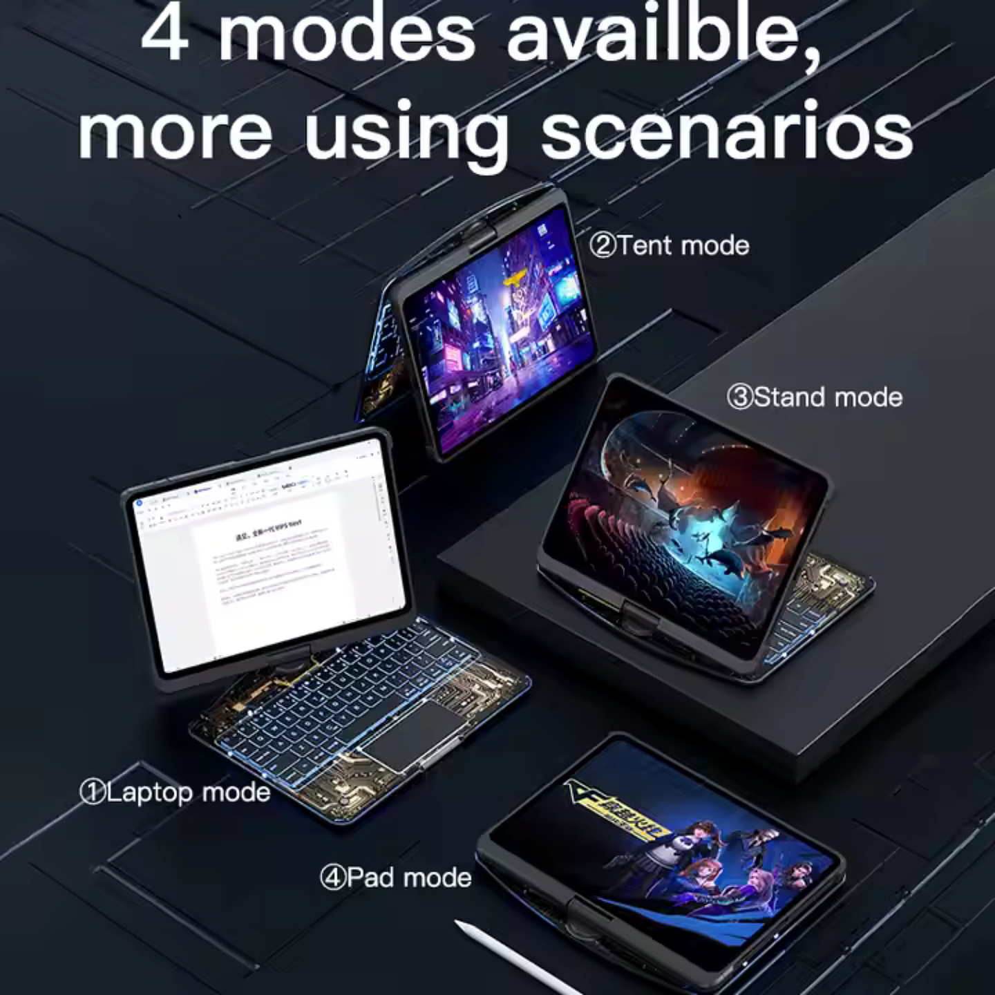 Funda iPad con Teclado 360° y Touchpad 16