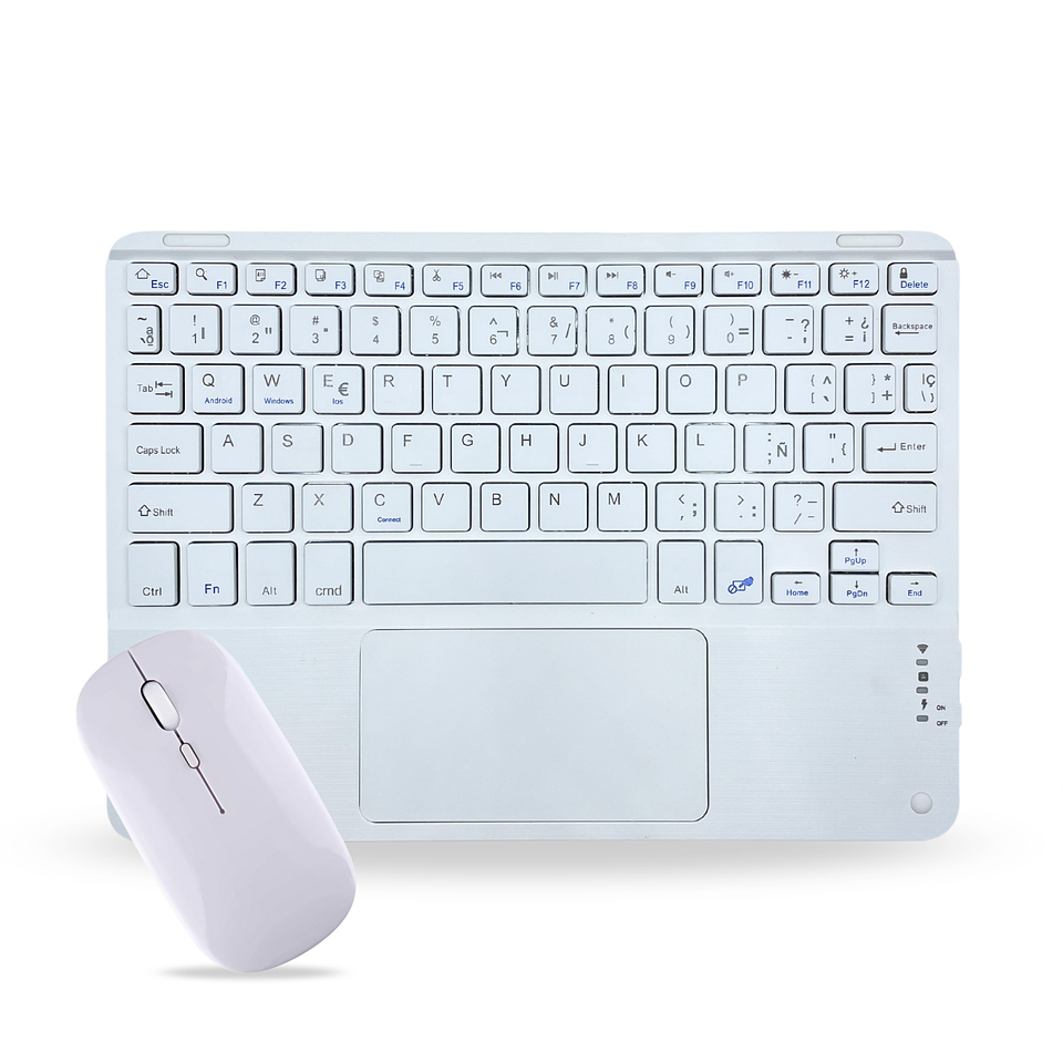 Teclado Con TouchPad + Mouse Para Ipad/Tablet/Tv/Celulares 12