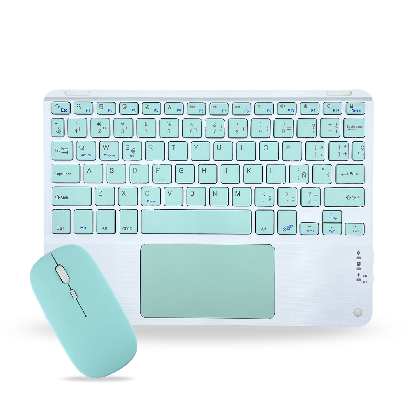 Teclado Con TouchPad + Mouse Para Ipad/Tablet/Tv/Celulares 13