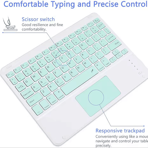 Teclado 2.0 Con TouchPad + Mouse Para Ipad/Tablet/Tv/Celulares