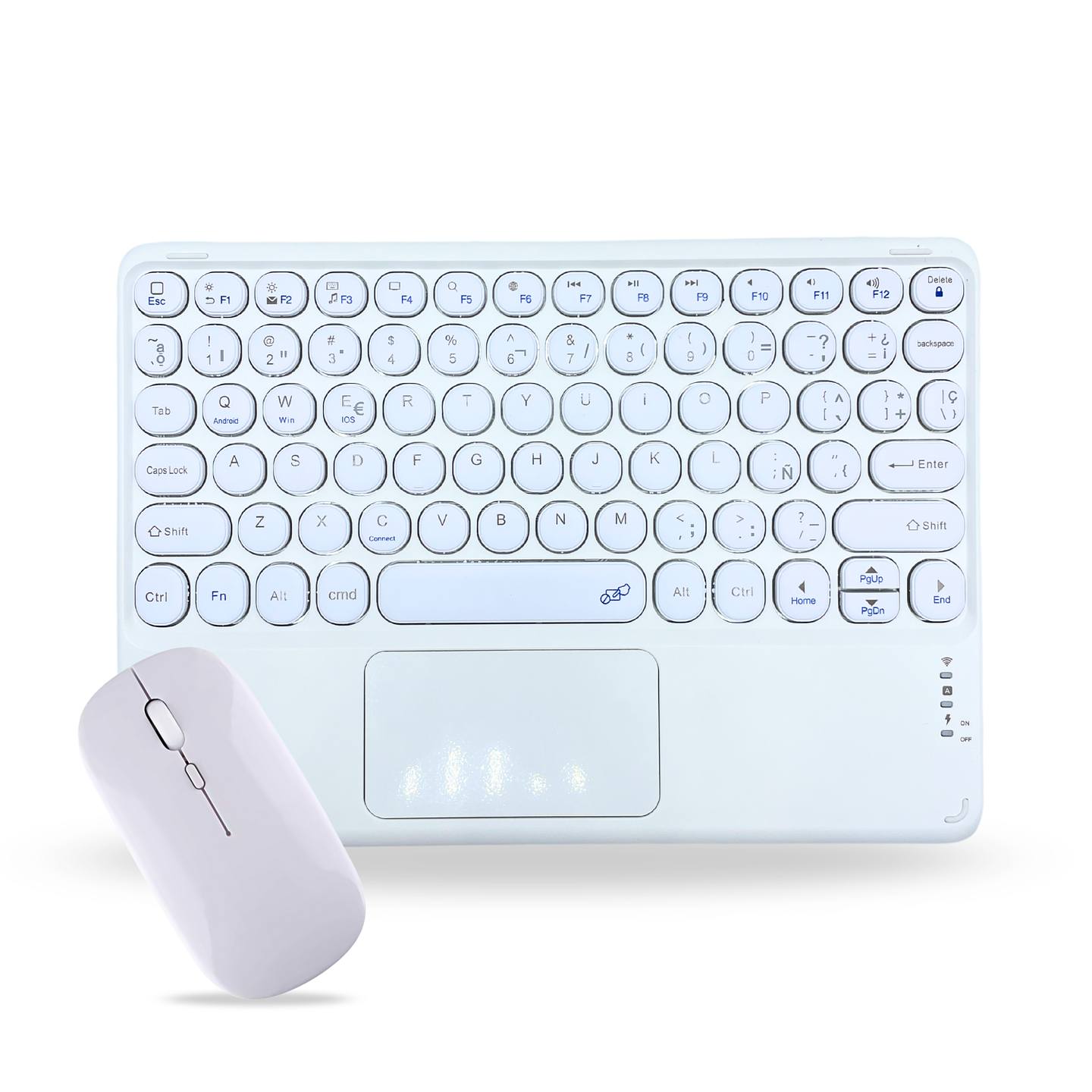 Teclado 2.0 Con TouchPad + Mouse Para Ipad/Tablet/Tv/Celulares 9