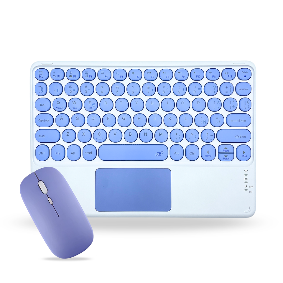 Teclado 2.0 Con TouchPad + Mouse Para Ipad/Tablet/Tv/Celulares 12