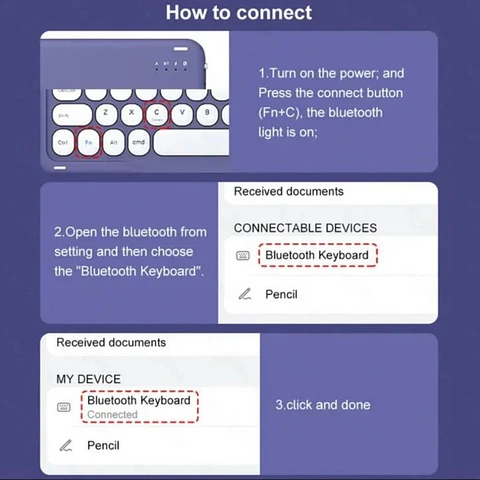 Fundas Teclado 2.0 Con TouchPad Para Xiaomi Tab